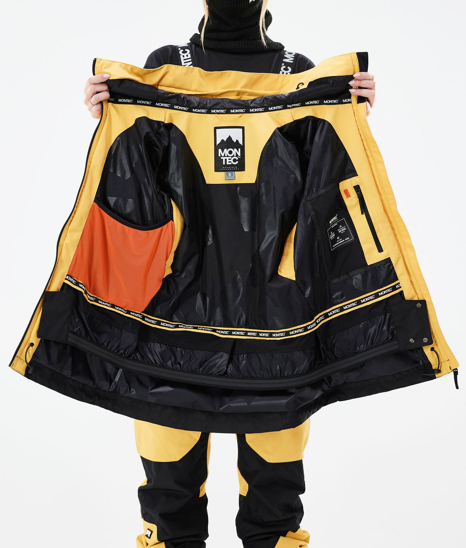 Montec Moss W 2021 Kurtka Snowboardowa Kobiety Yellow/Black, Zdjęcie 12 z 12