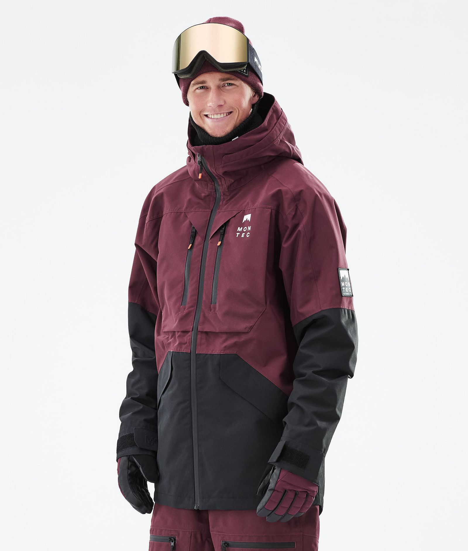 Montec Moss 2021 Kurtka Snowboardowa Mężczyźni Burgundy/Black, Zdjęcie 2 z 13