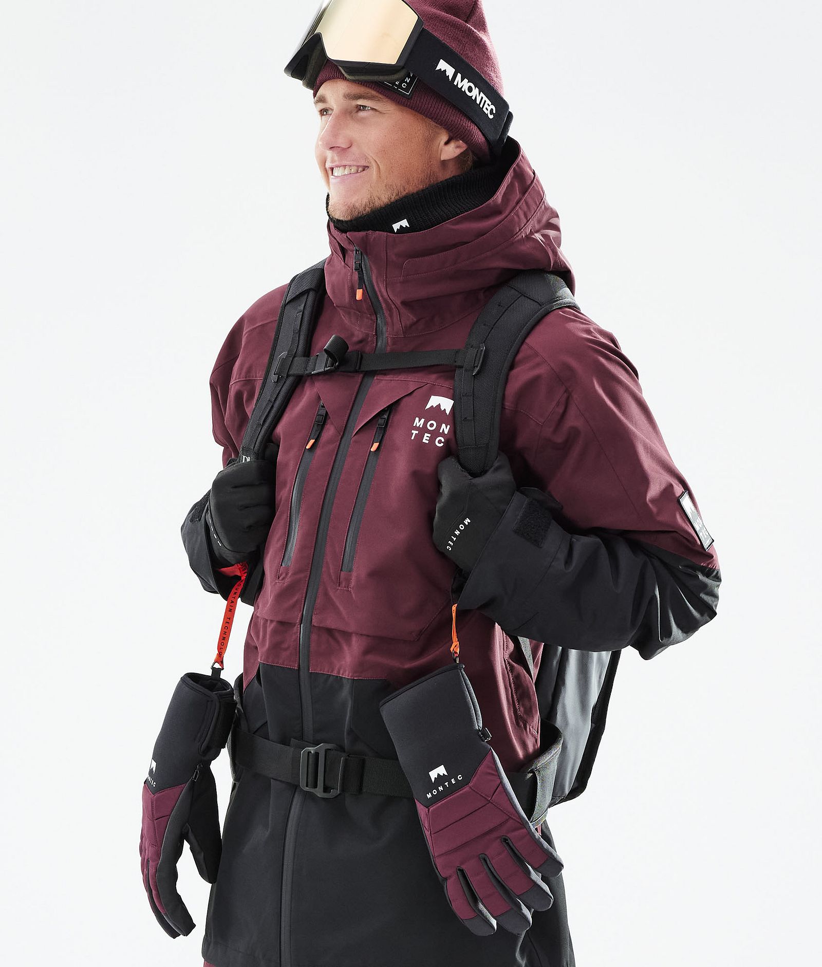 Montec Moss 2021 Kurtka Snowboardowa Mężczyźni Burgundy/Black, Zdjęcie 3 z 13