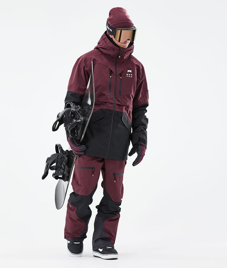 Montec Moss 2021 Kurtka Snowboardowa Mężczyźni Burgundy/Black, Zdjęcie 6 z 13