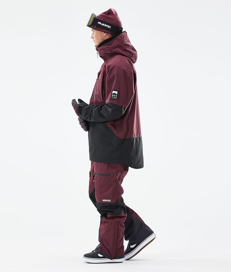 Montec Moss 2021 Kurtka Snowboardowa Mężczyźni Burgundy/Black, Zdjęcie 7 z 13