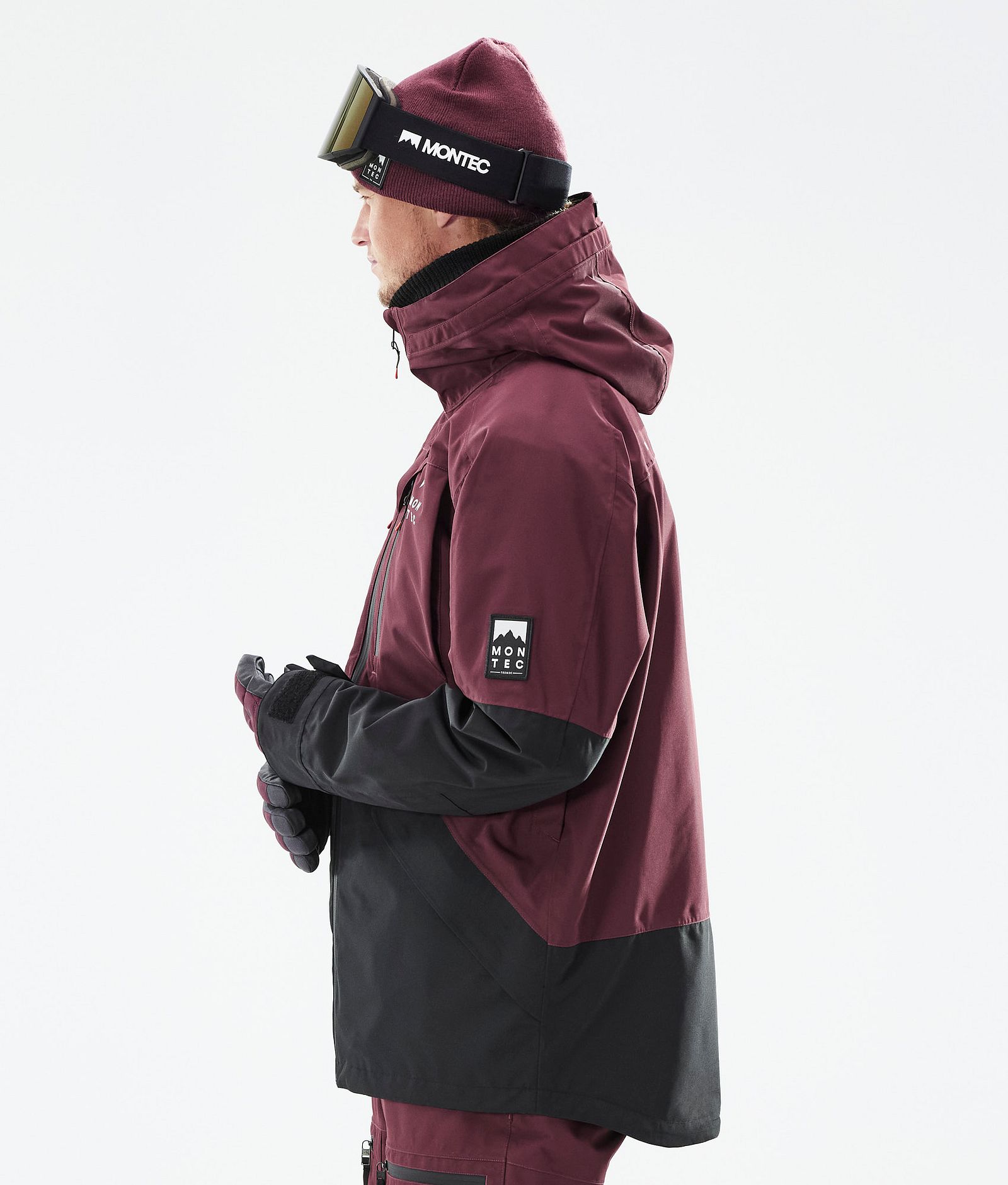 Montec Moss 2021 Kurtka Snowboardowa Mężczyźni Burgundy/Black, Zdjęcie 9 z 13