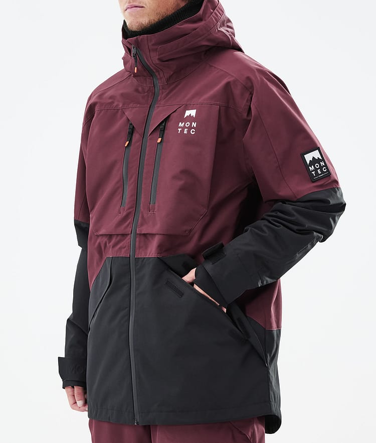 Montec Moss 2021 Kurtka Snowboardowa Mężczyźni Burgundy/Black, Zdjęcie 11 z 13