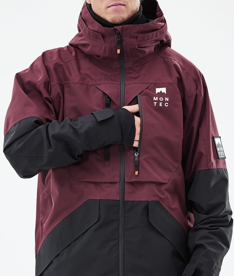 Montec Moss 2021 Kurtka Snowboardowa Mężczyźni Burgundy/Black, Zdjęcie 12 z 13