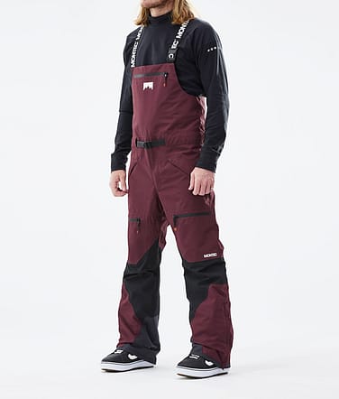 Montec Moss 2021 Kalhoty na Snowboard Pánské Burgundy/Black