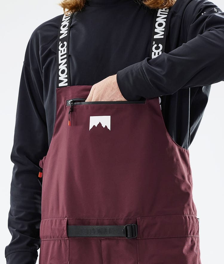 Montec Moss 2021 Kalhoty na Snowboard Pánské Burgundy/Black, Obrázek 5 z 6