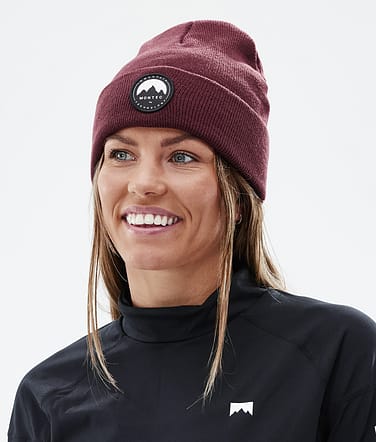 Montec Patch Czapka Beanie Burgundy