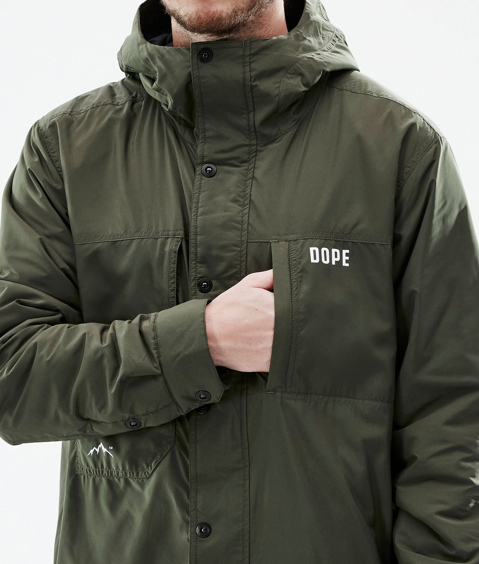 Dope Insulated Bunda střední vrstvy Outdoor Pánské Olive Green, Obrázek 10 z 12