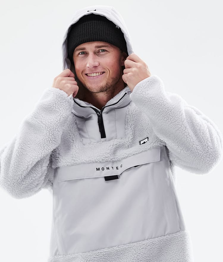 Montec Lima 21 Fleecová Mikina s Kapucí Pánské Light Grey, Obrázek 6 z 10