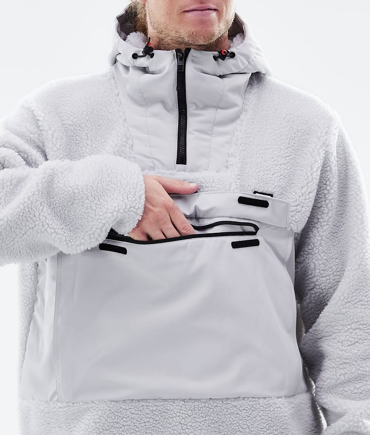 Montec Lima 21 Fleecová Mikina s Kapucí Pánské Light Grey, Obrázek 10 z 10