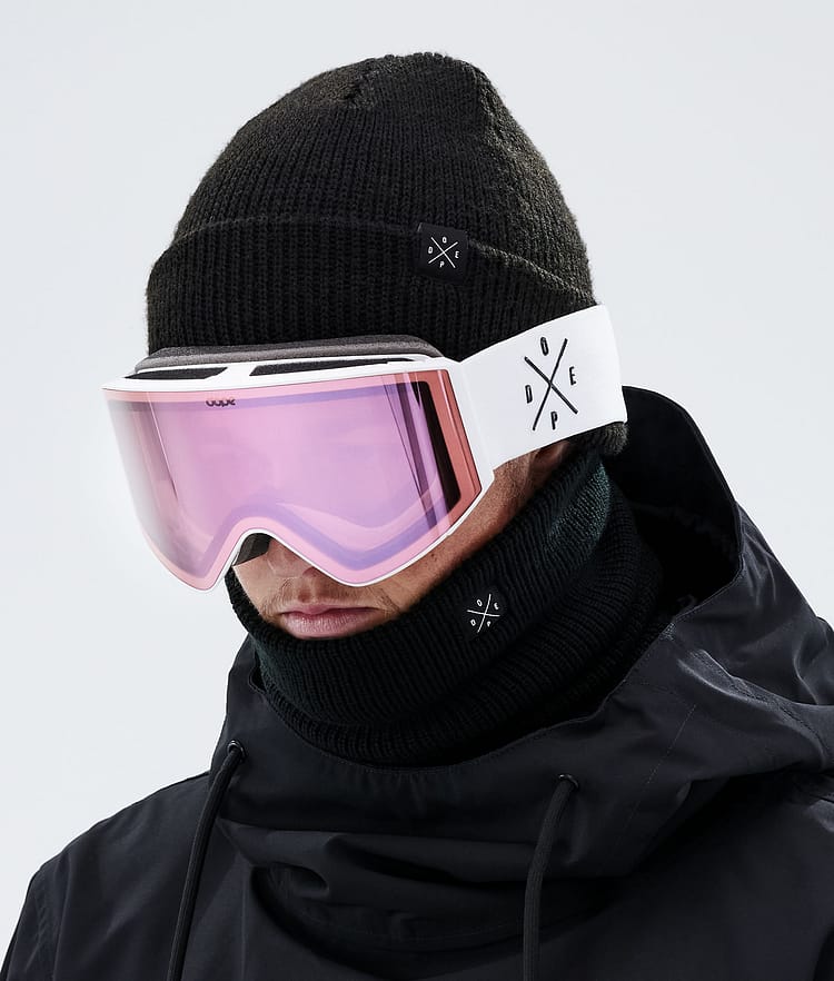 Dope Sight 2021 Ski Goggles White/Pink Mirror, Image 2 of 6