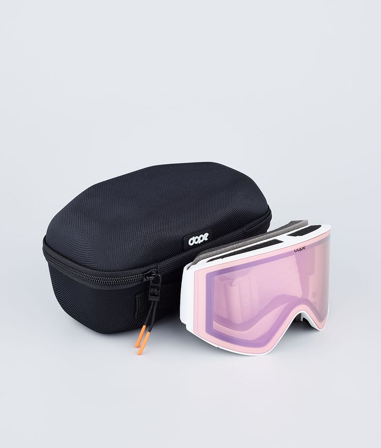 Dope Sight 2021 Ski Goggles White/Pink Mirror, Image 4 of 6