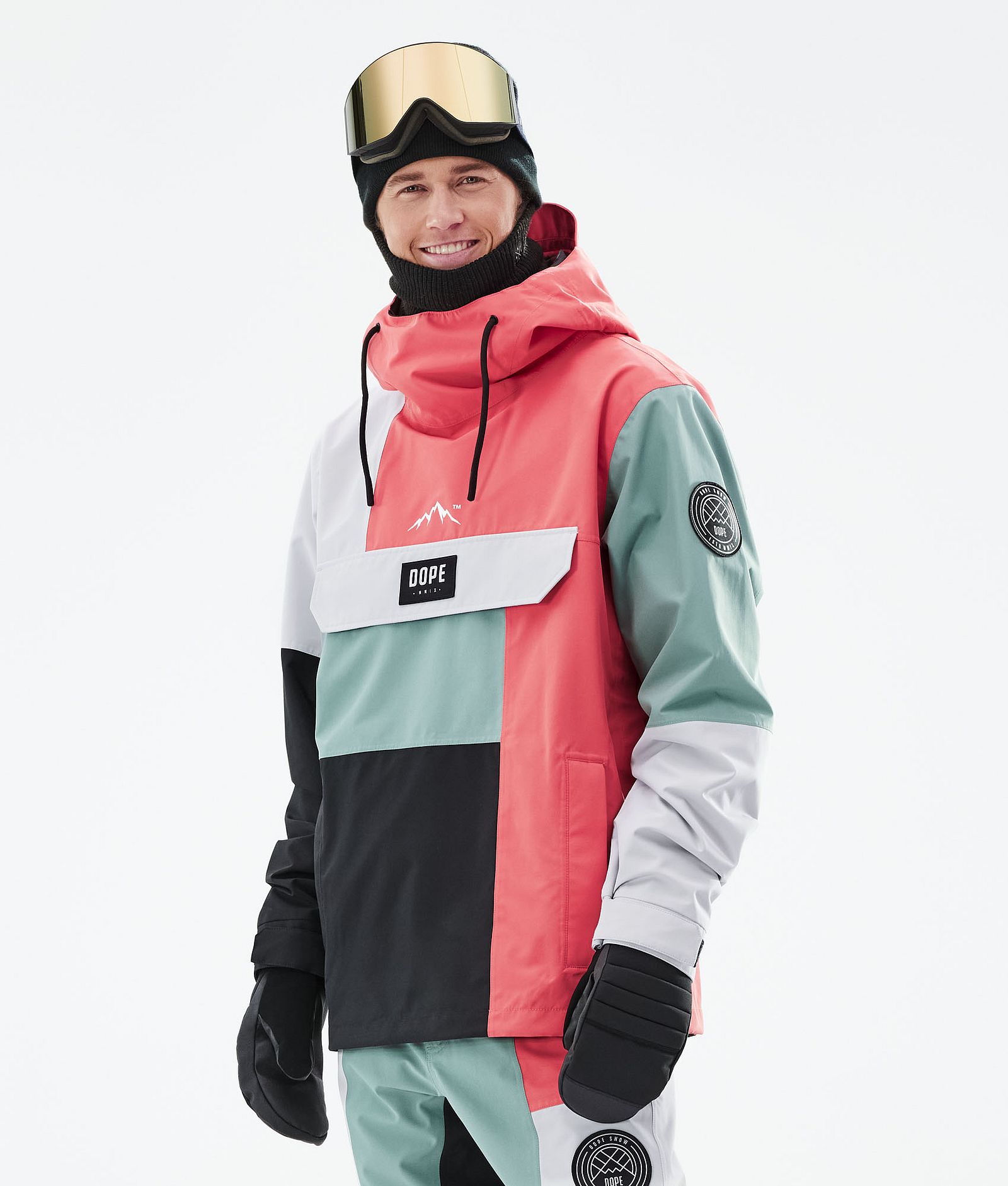 Dope Blizzard LE Ski Jacket Men Limited Edition Patchwork Coral, Image 1 of 10