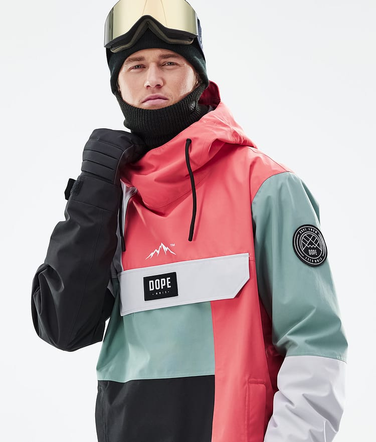 Dope Blizzard LE Ski Jacket Men Limited Edition Patchwork Coral, Image 2 of 10