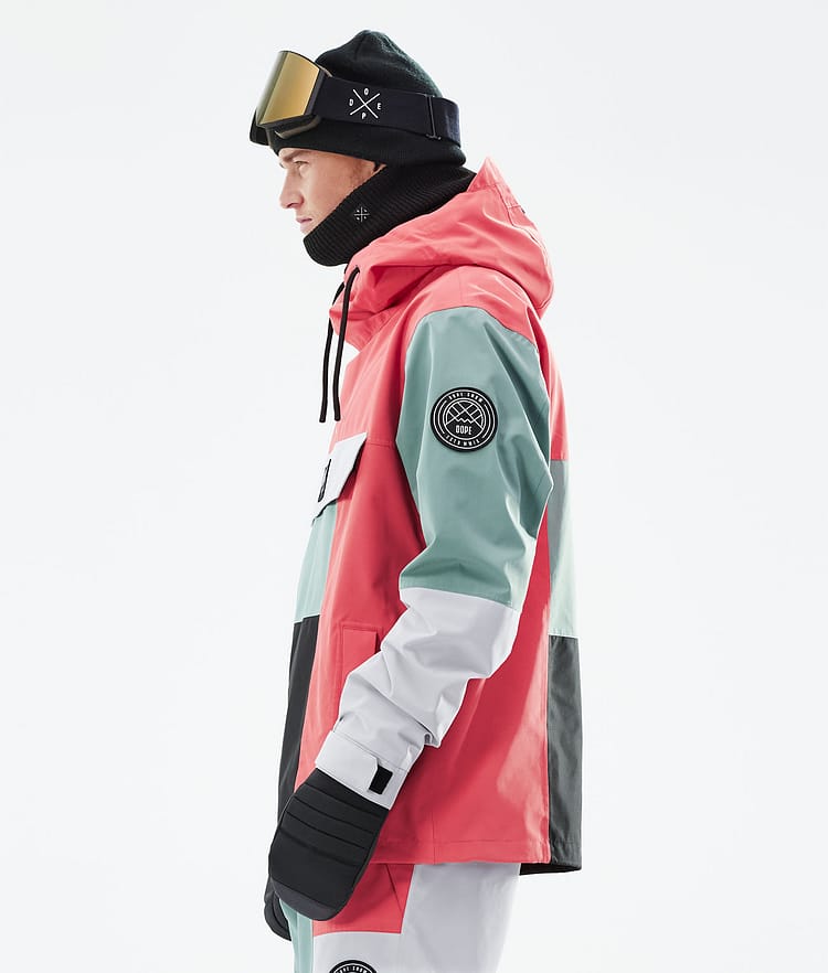 Dope Blizzard LE Snowboard Jacket Men Limited Edition Patchwork Coral, Image 7 of 10