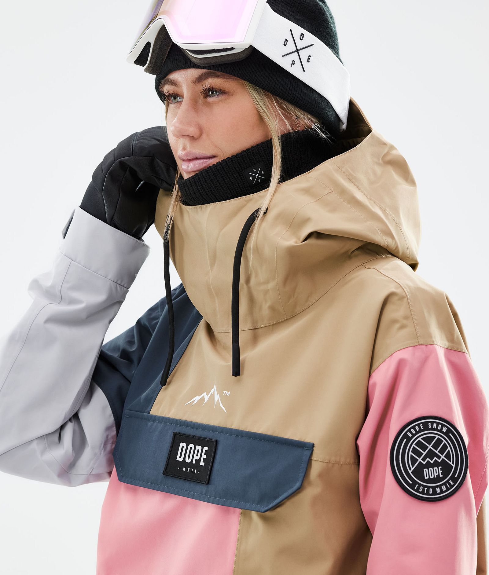 Dope Blizzard LE W Snowboard Jacket Women Limited Edition Patchwork Khaki, Image 2 of 10