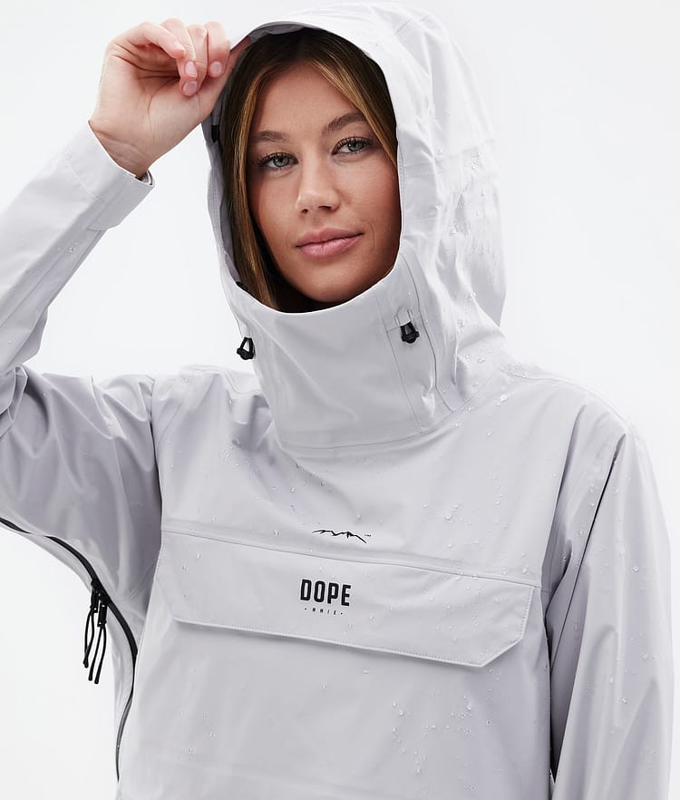 Dope Downpour W Giacca Antipioggia Donna Light Grey, Immagine 5 di 10