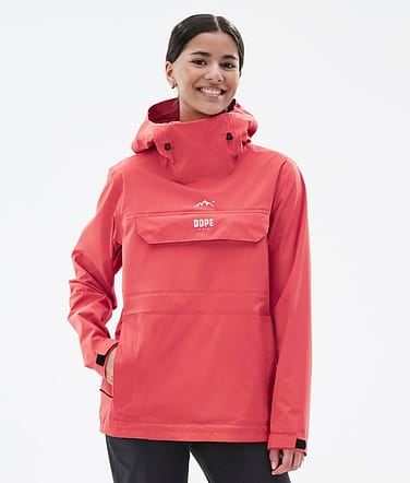 Dope Downpour W Rain Jacket Women Coral