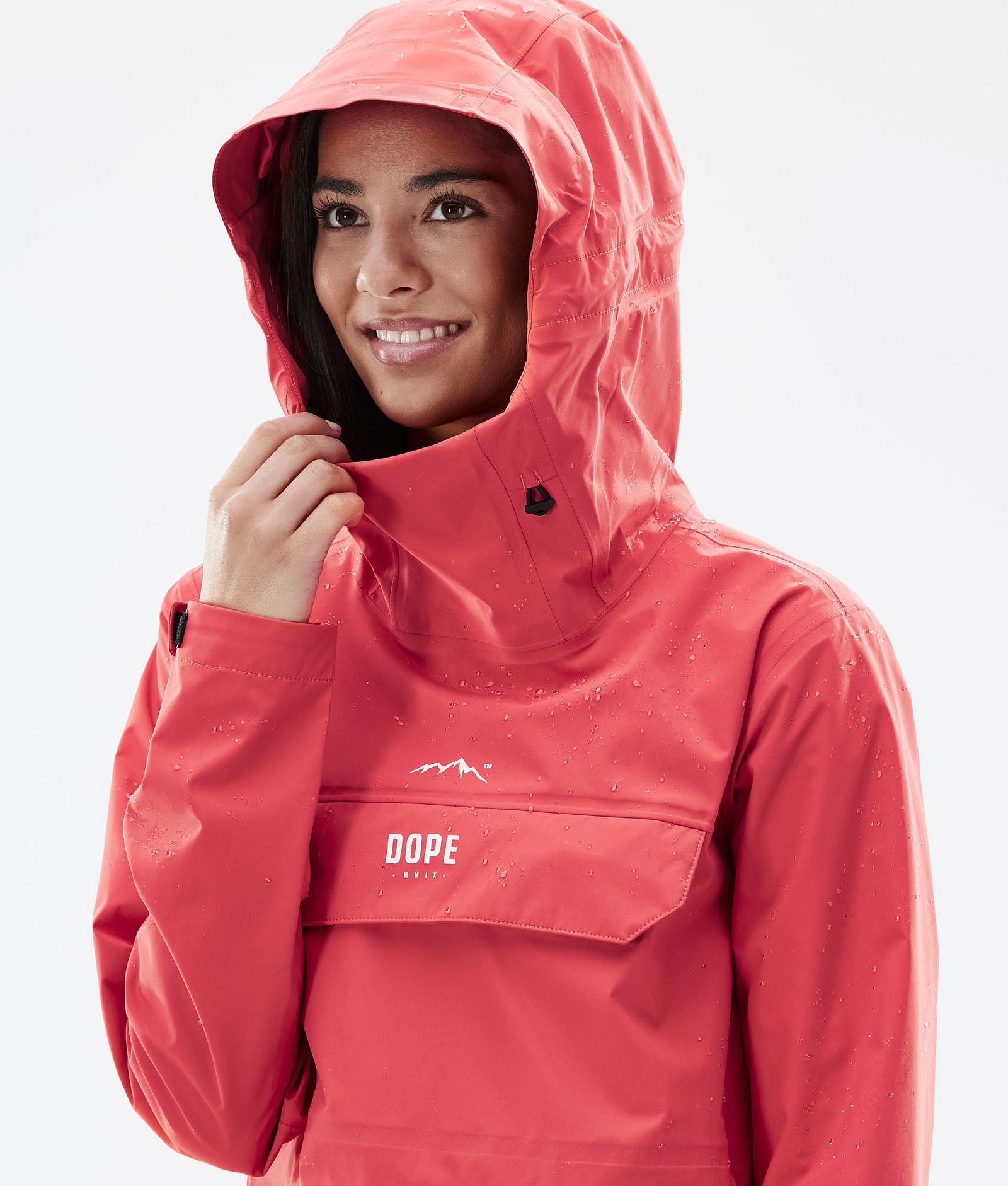 Dope Downpour W Rain Jacket Women Coral, Image 5 of 9