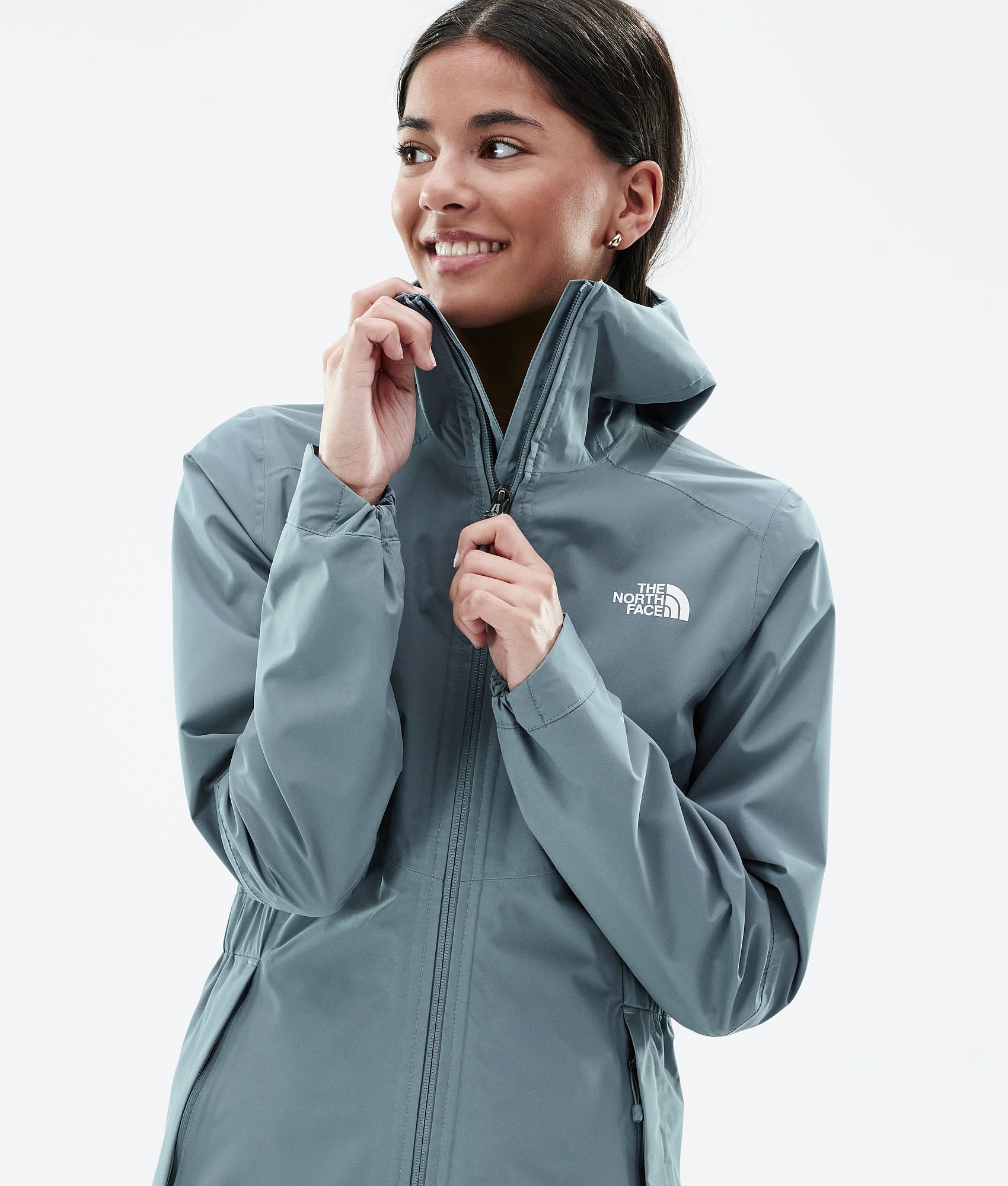 north face women's pink and grey jacket