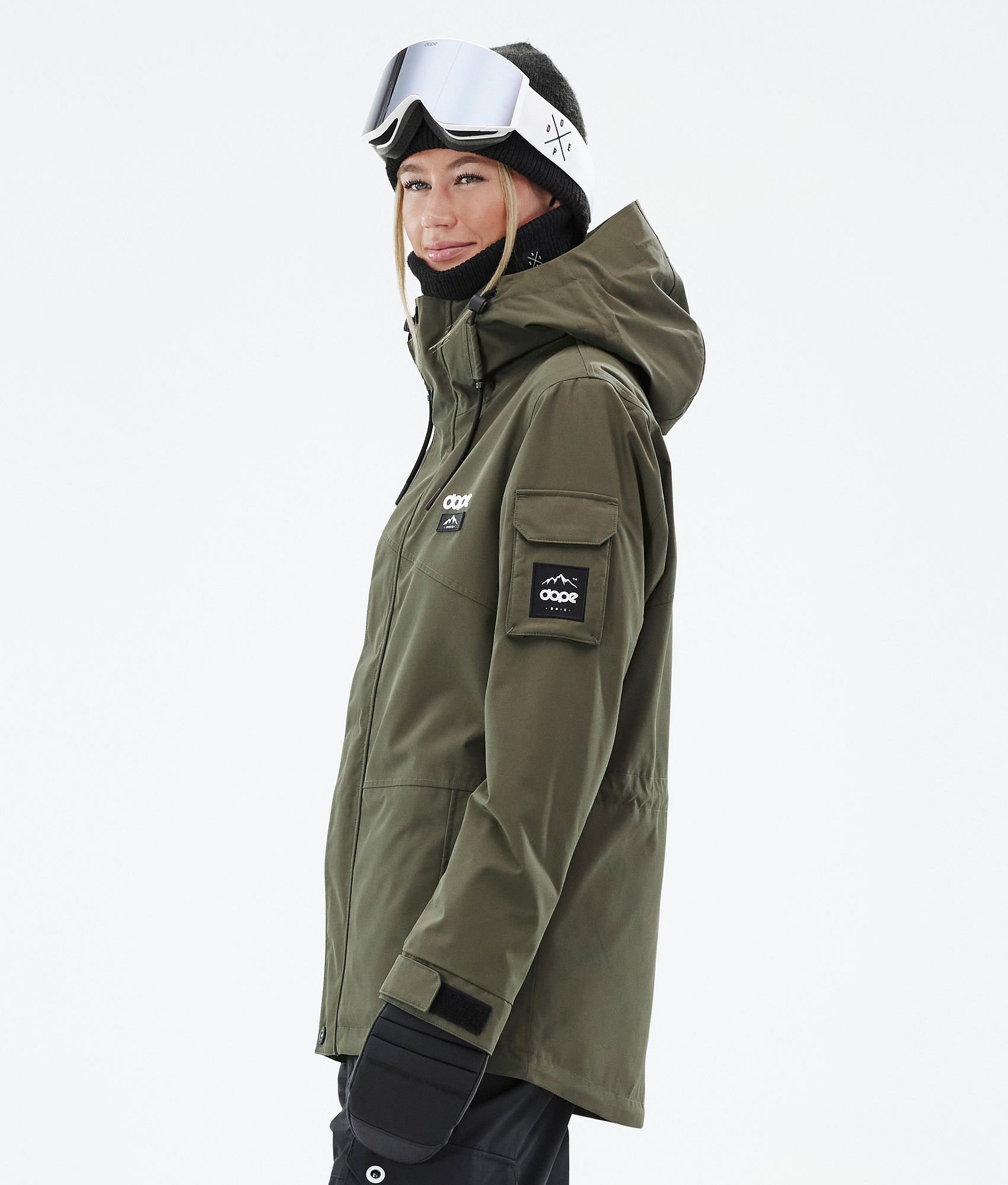 Olive green outlet ski jacket