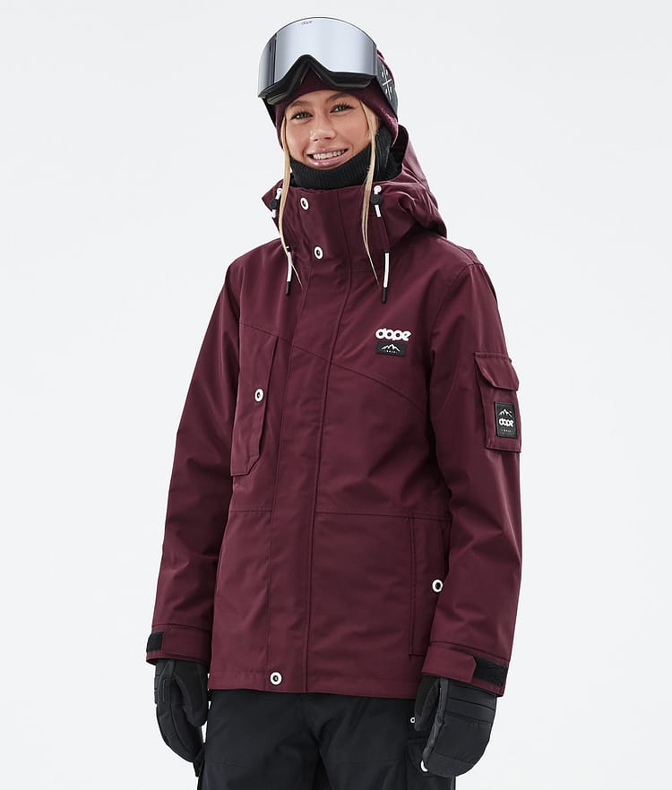 Dope Adept W Veste de Ski Femme Burgundy, Image 1 sur 10