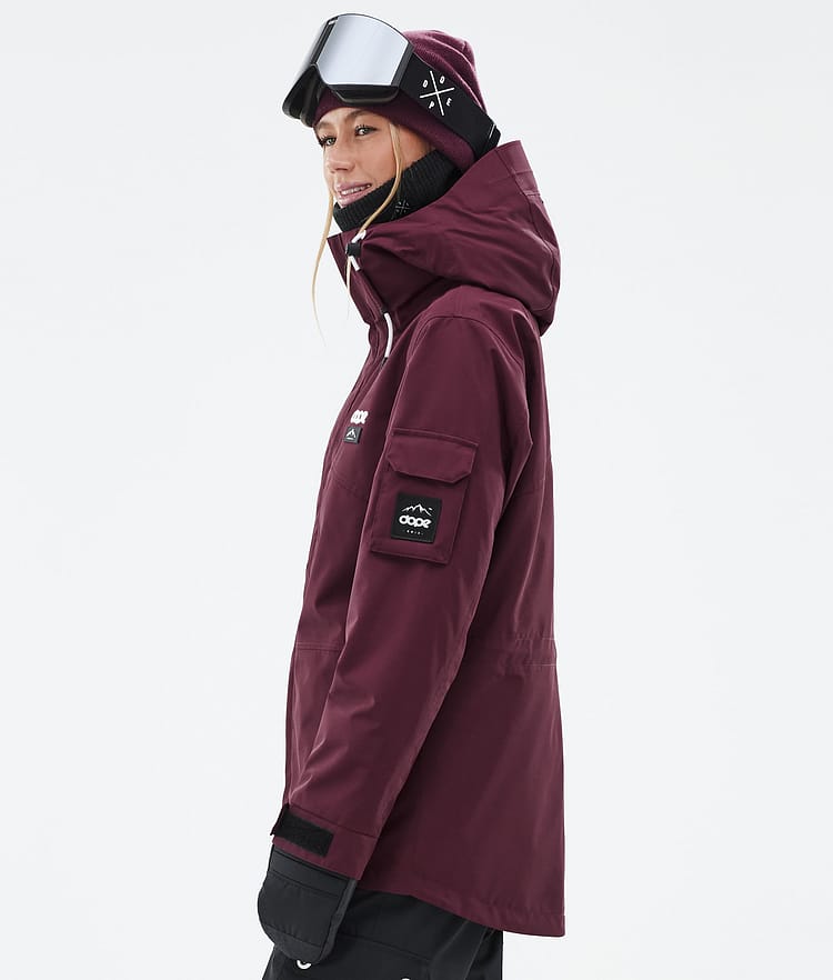 Dope Adept W Veste de Ski Femme Burgundy, Image 6 sur 10