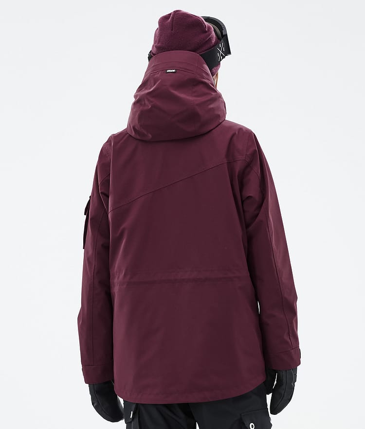 Dope Adept W Veste de Ski Femme Burgundy, Image 7 sur 10