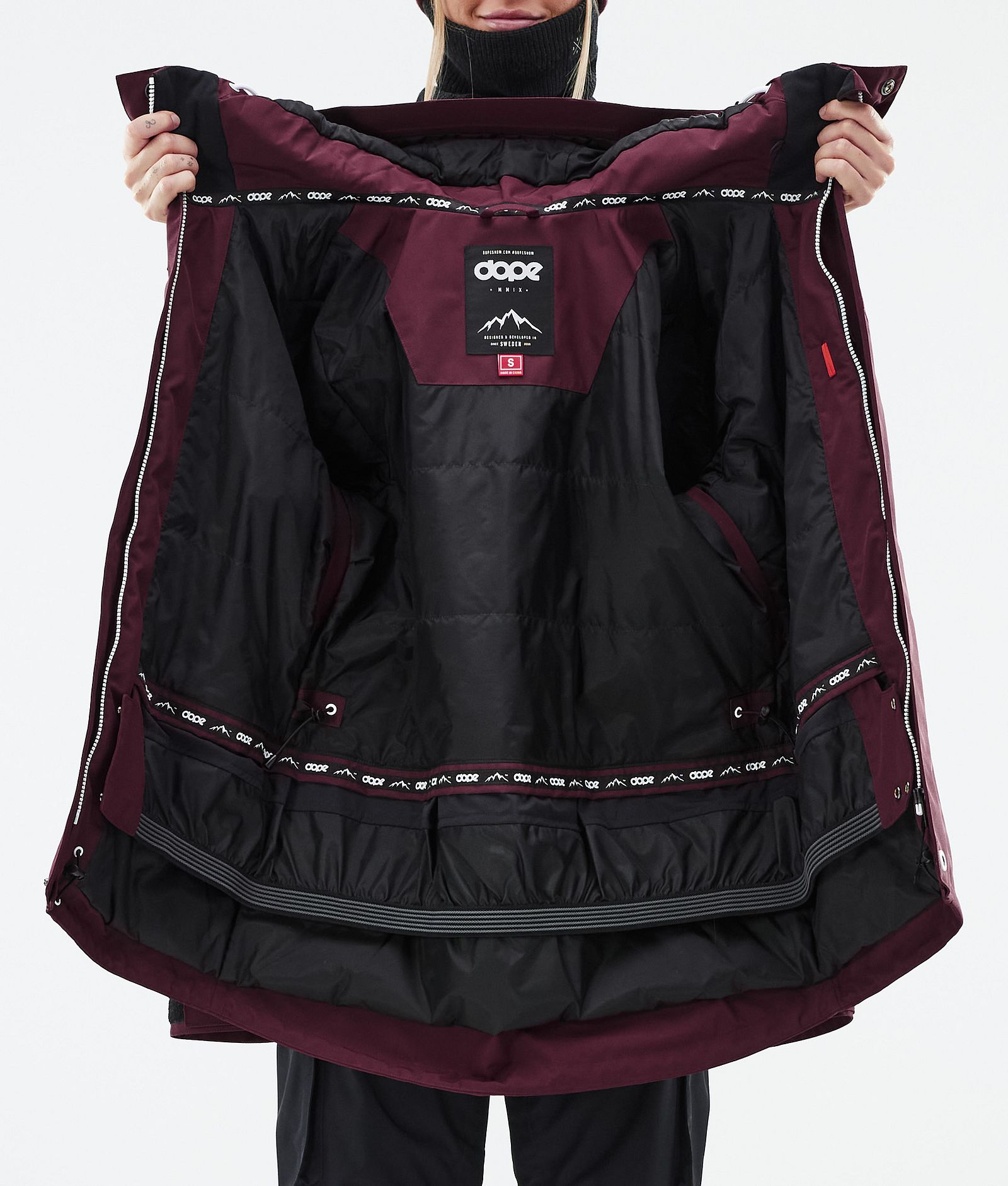 Dope Adept W Veste de Ski Femme Burgundy, Image 10 sur 10