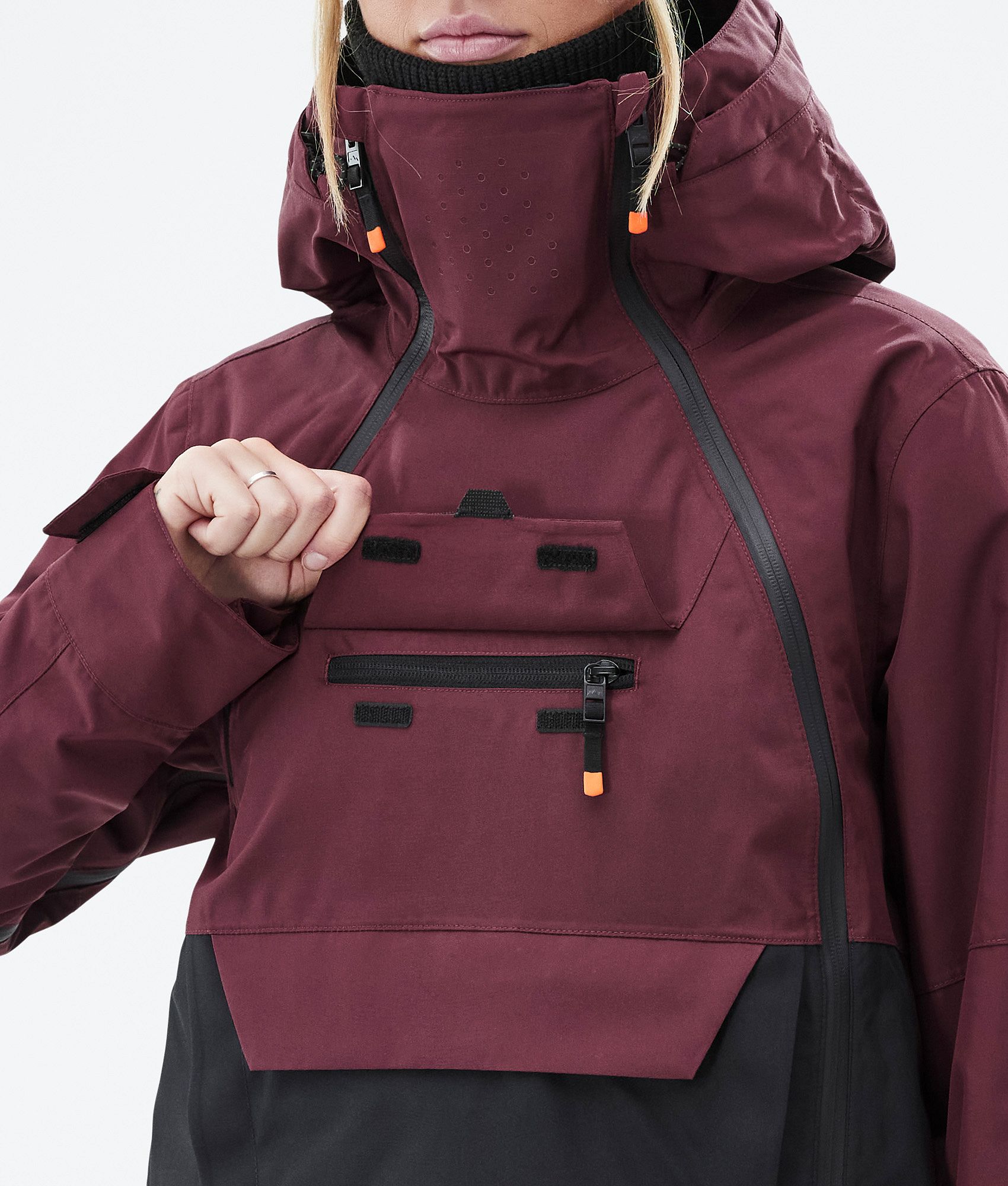 Burgundy anorak outlet jacket women's