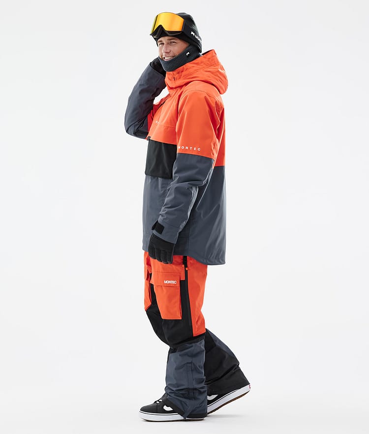 Montec Dune Snowboardjacke Herren Orange/Black/Metal Blue, Bild 4 von 9