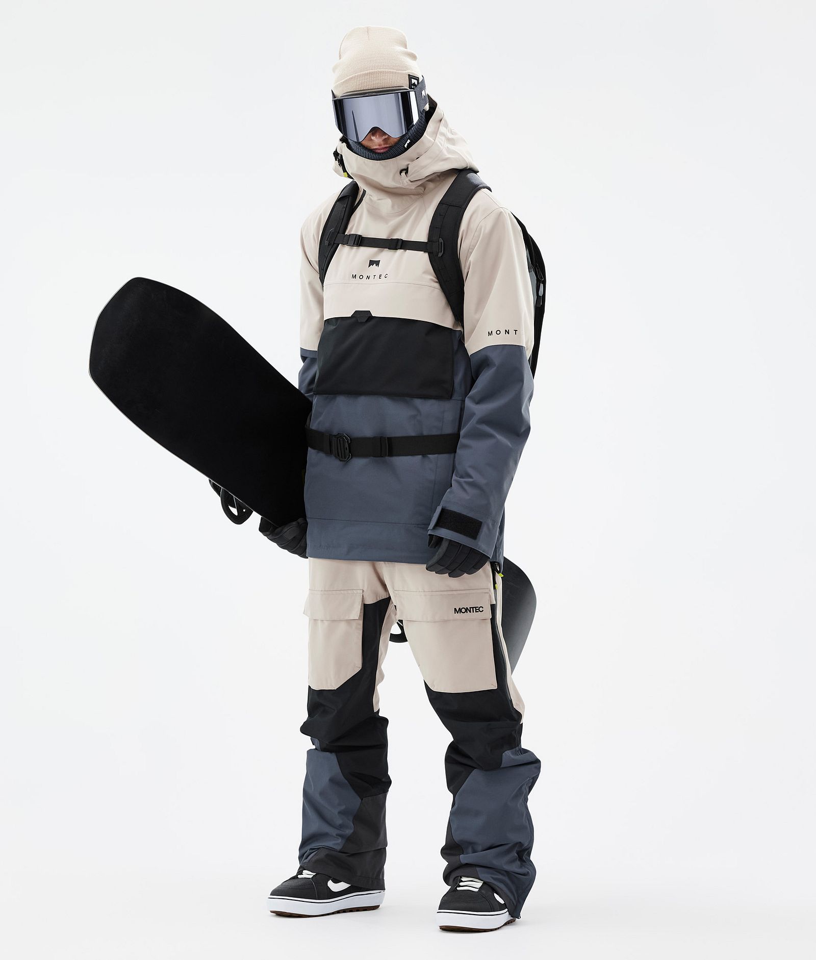 Montec Dune Veste Snowboard Homme Sand/Black/Metal Blue, Image 4 sur 10