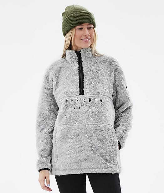 Dope Pile W 22 Fleece Trui Dames Light Grey