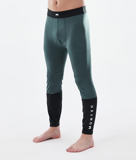 Montec Alpha Legginsy Termoaktywne Mężczyźni Dark Atlantic/Black