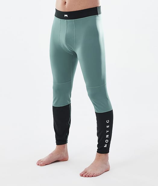 Montec Alpha Legginsy Termoaktywne Mężczyźni Atlantic/Black