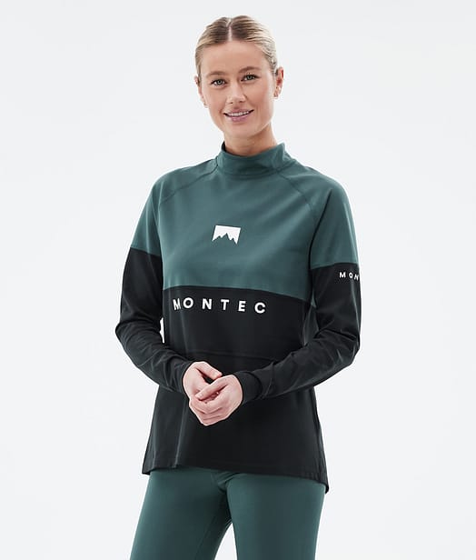 Montec Alpha W Maglia Termica Donna Dark Atlantic/Black