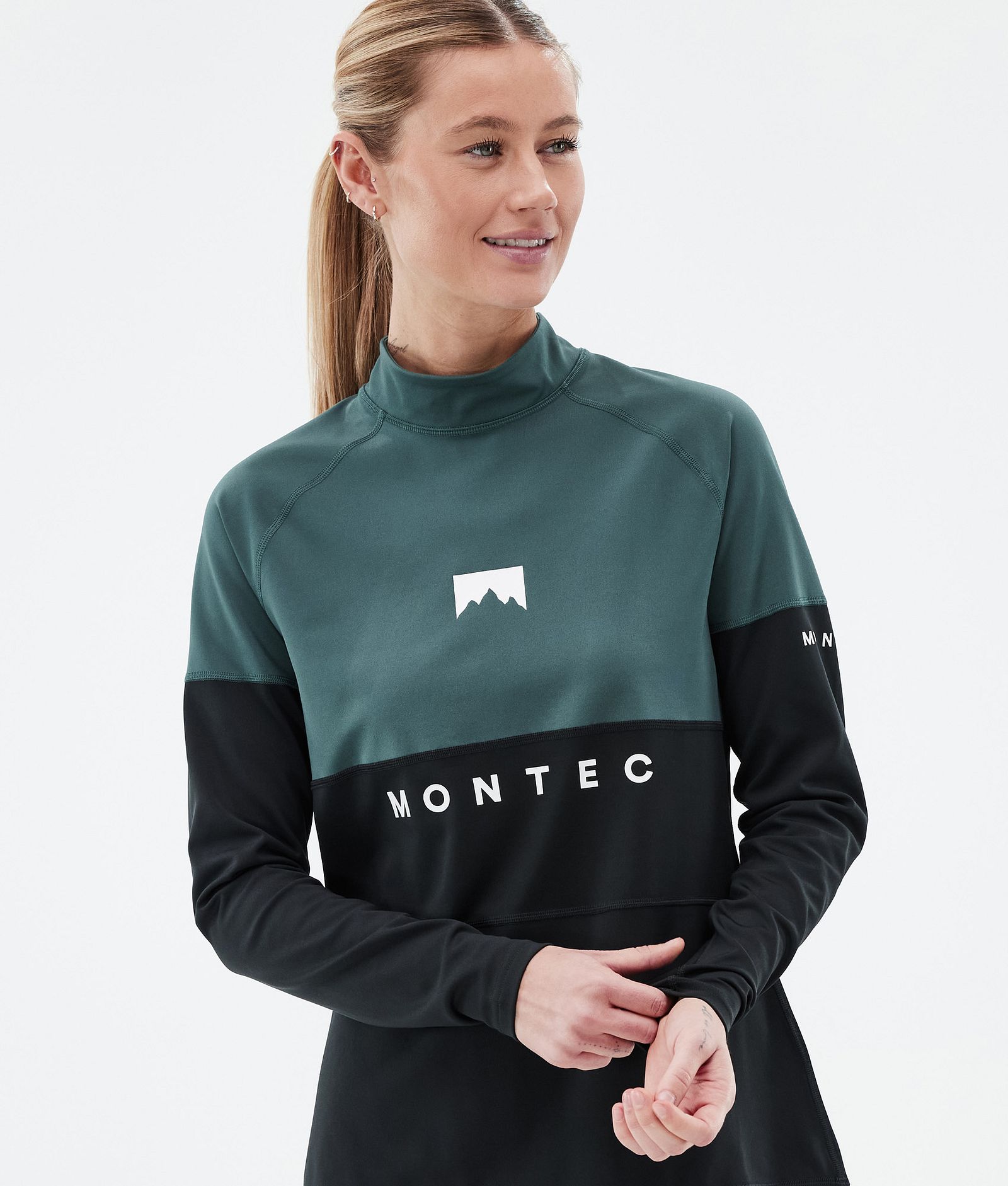 Montec Alpha W Maglia Termica Donna Dark Atlantic/Black, Immagine 2 di 5