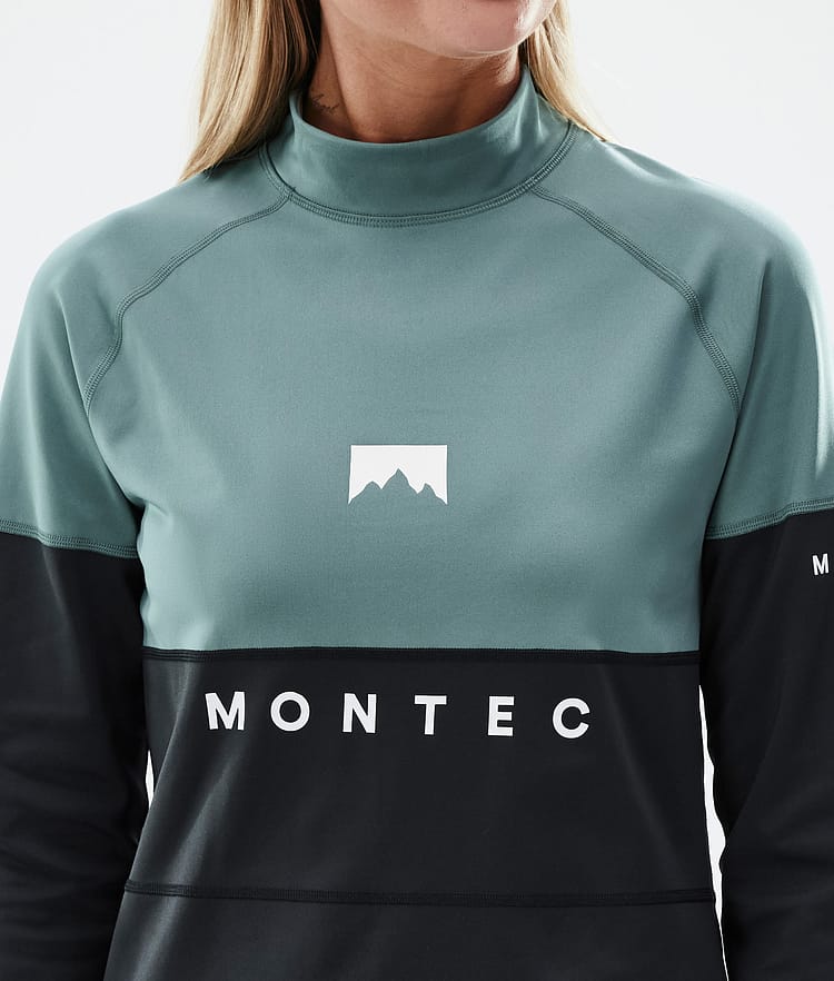 Montec Alpha W Tee-shirt thermique Femme Atlantic/Black - Vert