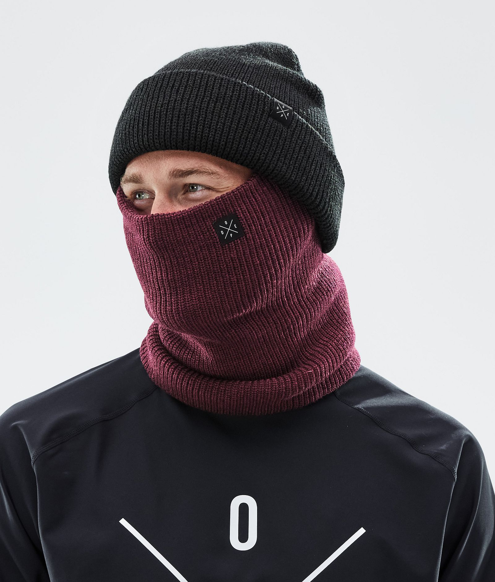 Dope 2X-UP Knitted 2022 Facemask Burgundy, Image 2 of 3