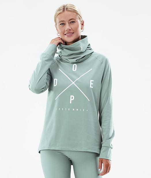 Dope Snuggle W 22 Baselayer top Dame 2X-Up Faded Green