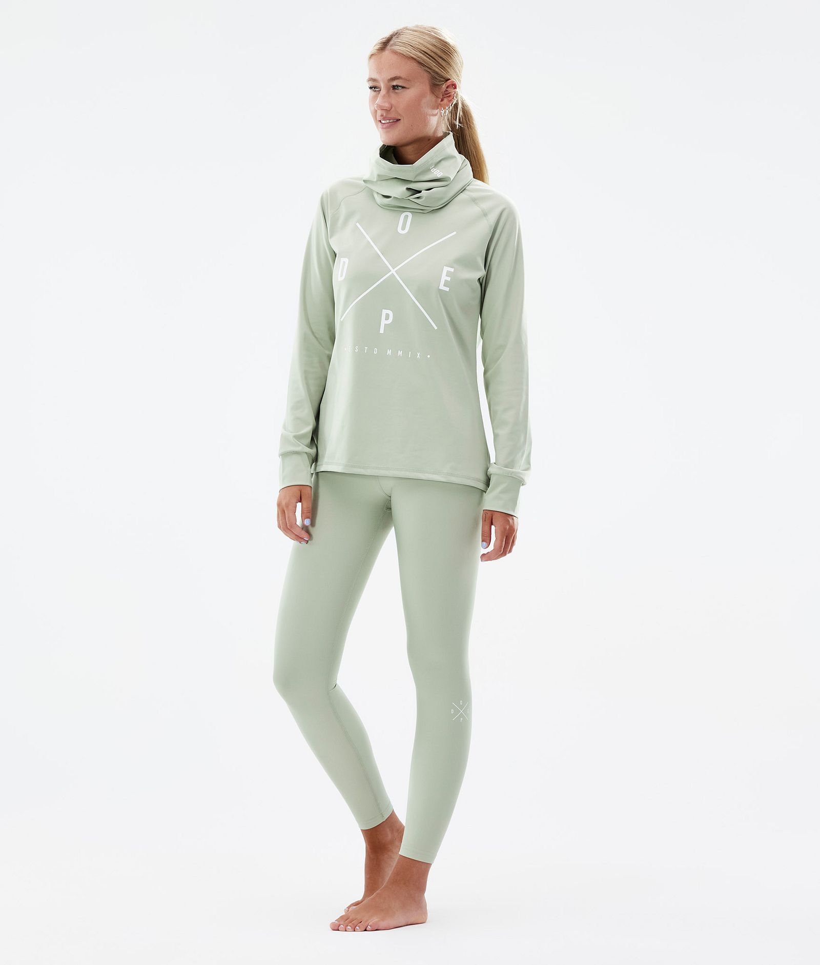 Dope Snuggle W 2022 Baselayer tights Dame 2X-Up Soft Green, Billede 3 af 7