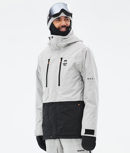 Montec Fawk Kurtka Snowboardowa Mężczyźni Light Grey/Black