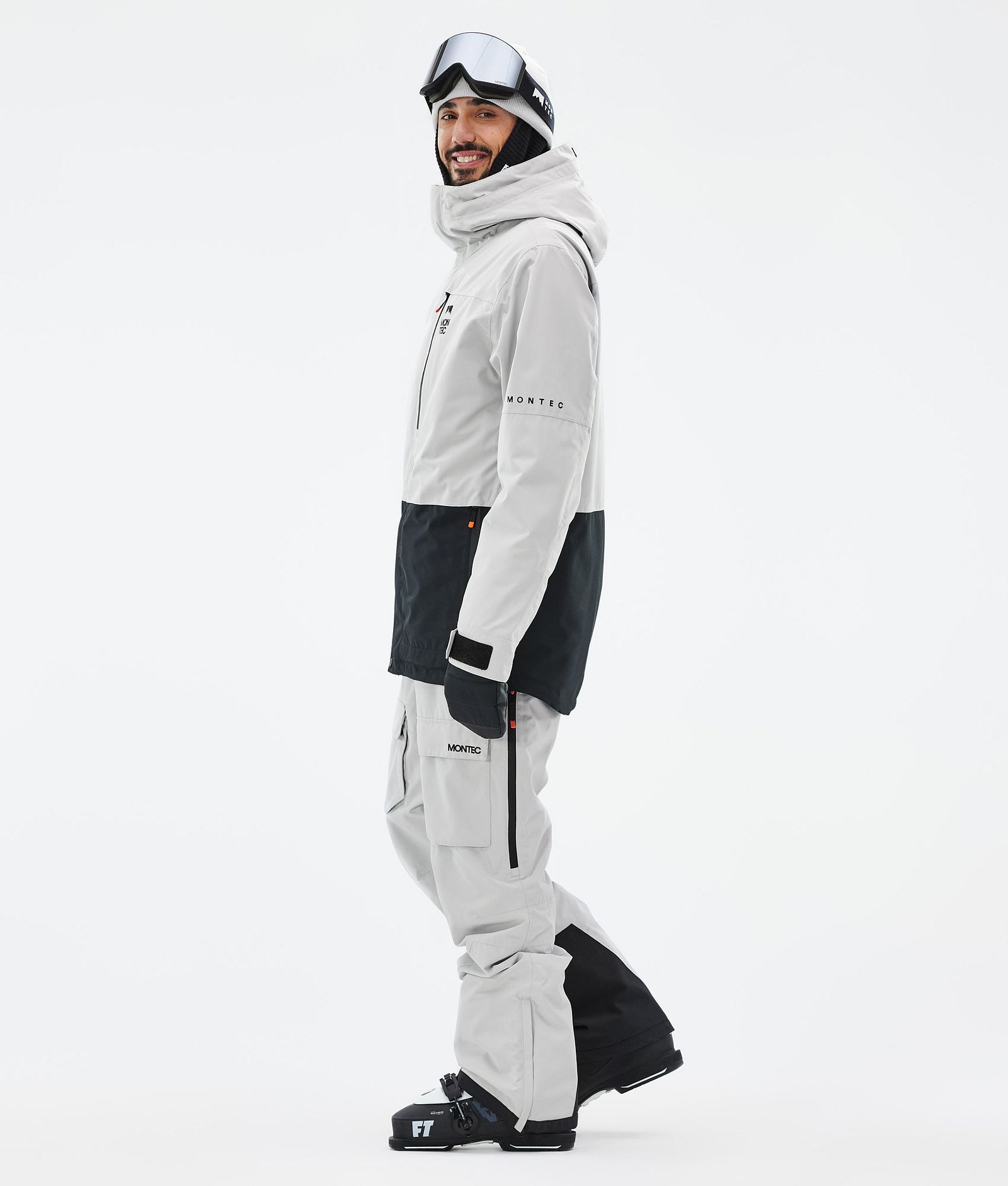 Montec Fawk Veste de Ski Homme Light Grey/Black, Image 4 sur 10