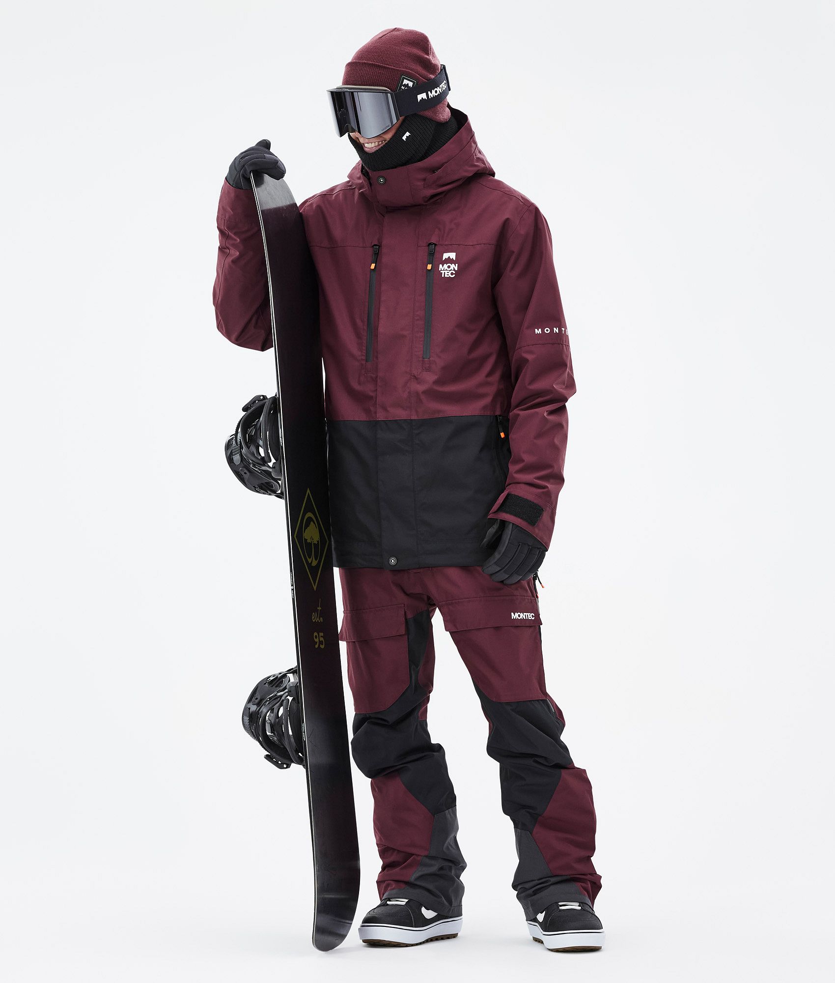 Montec Fawk Men's Snowboard Jacket Burgundy/Black