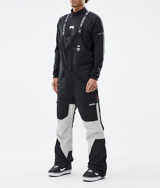 Montec Fawk Spodnie Snowboardowe Mężczyźni Black/Light Grey