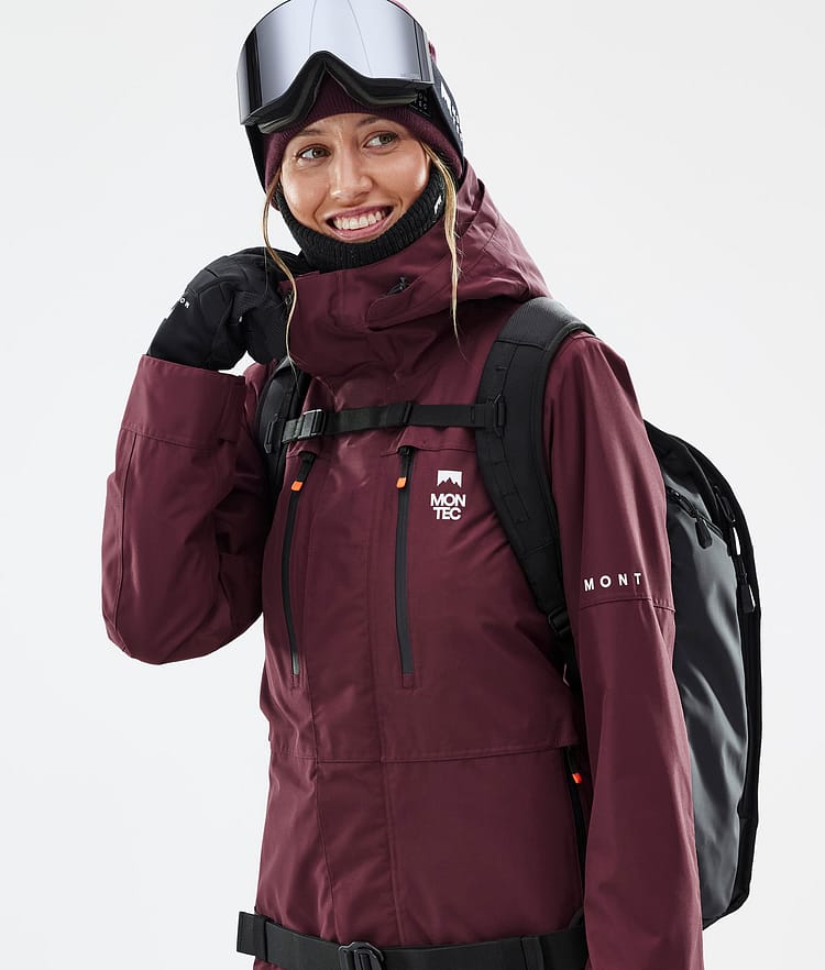 Montec Fawk W Snowboard Jacket Women Burgundy, Image 2 of 10