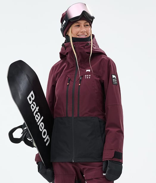 Montec Moss W Snowboard jas Dames Burgundy/Black