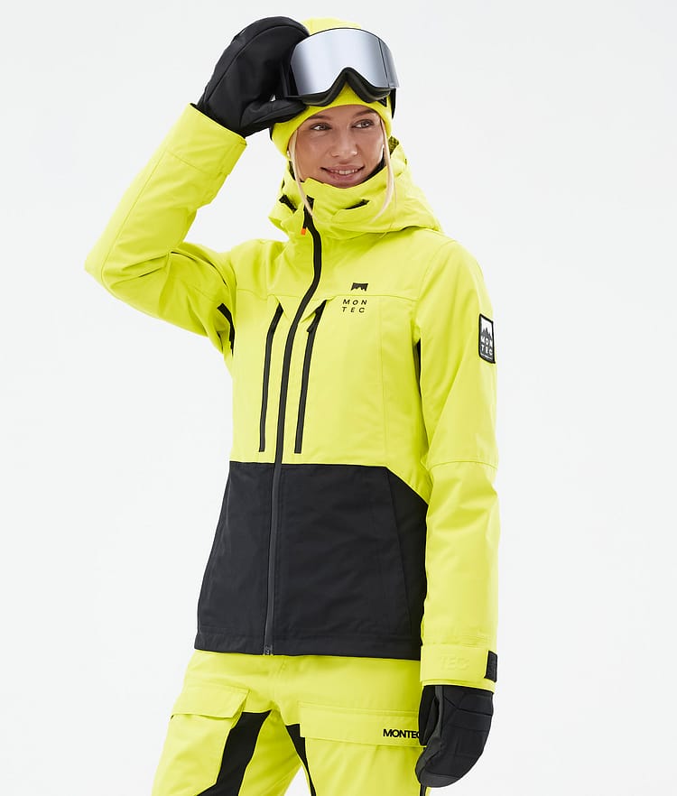 Montec Moss W Snowboard jas Dames Bright Yellow/Black, Afbeelding 1 van 10