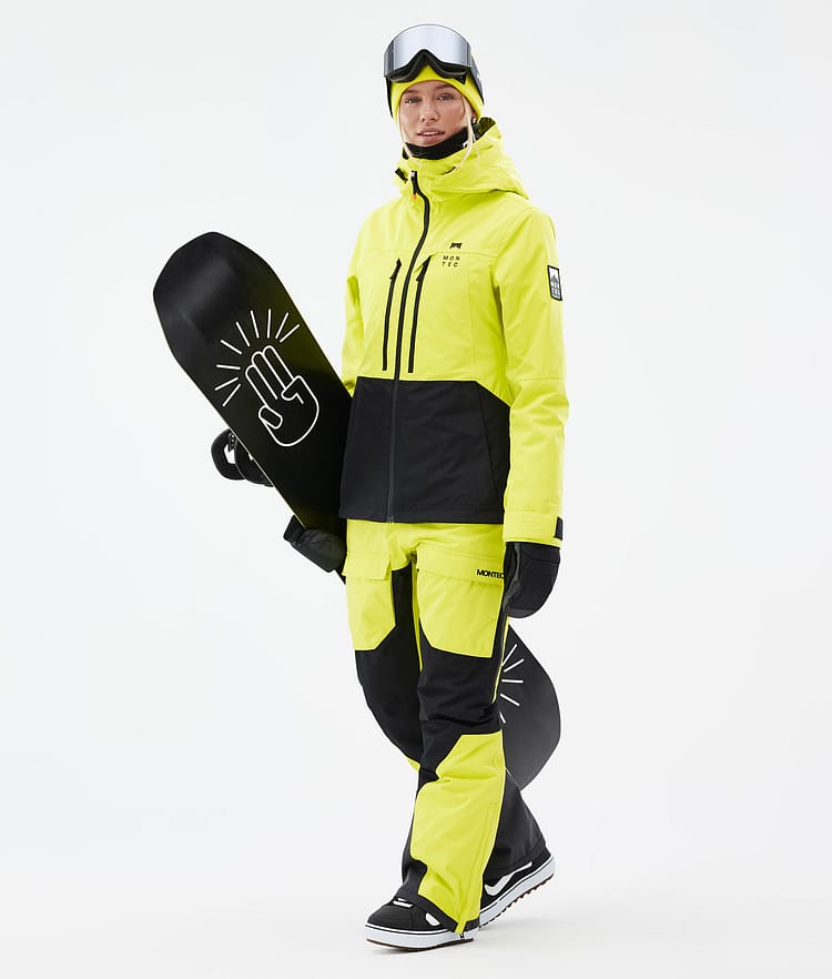 Montec Moss W Snowboard jas Dames Bright Yellow/Black, Afbeelding 3 van 10
