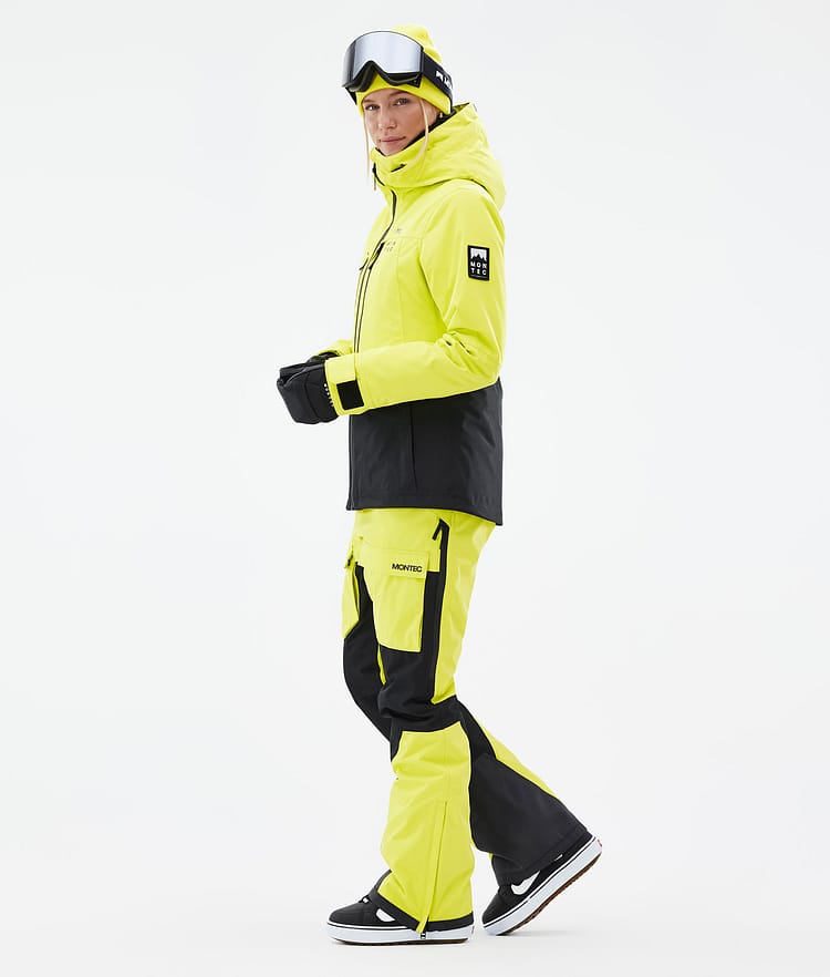 Montec Moss W Snowboard jas Dames Bright Yellow/Black, Afbeelding 4 van 10
